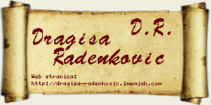 Dragiša Radenković vizit kartica